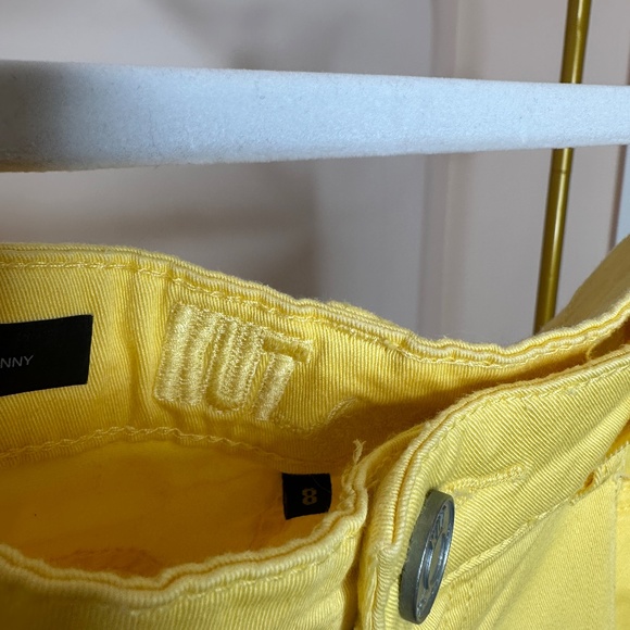 KUT WOMENS MARILYN ANKLE SKINNY YELLOW JEAN SZ 8 - Picture 5 of 10